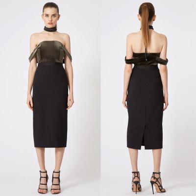 China Lancai wholesale off shoulder midi dress for sale