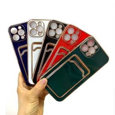 China Wholesale Shockproof Luxury Electroplating TPU Tri Case Electroplating Cell Phone Case For iPhone Wallet Mobile Phone Case Soft Back Cover Case for sale