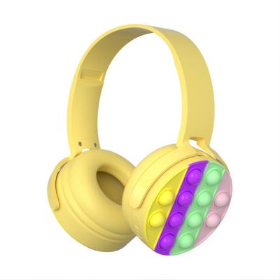 China Cute Headband Gift Baby Kids Wiggle Headset Push Bubble Cover Her Wireless Relief Stress Earphone Earbuds for sale