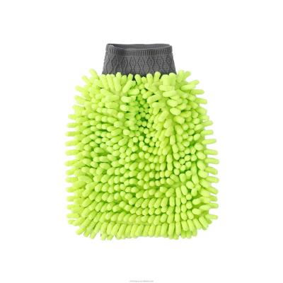 China Car Wash Station Cleaning Chenille Waterproof Car Glove Window Cleaning Microfiber Car Wash Auto Glove for sale