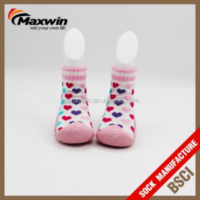 China Anti-slip socks with rubber soles, socks shoes, slipper socks with rubber sole for sale