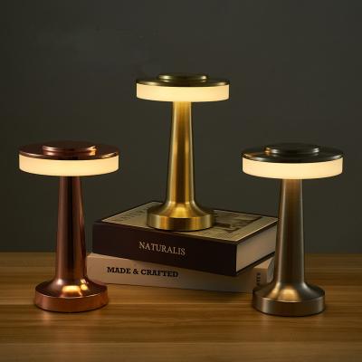 China Portable Creative Wireless Charging Copper Lights Living Room Modern Decorative Lights Indoor Outdoor Desk Bar Table Lamps for sale