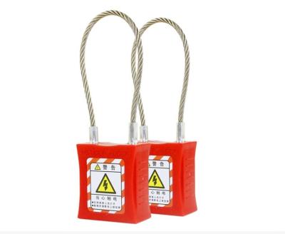 China Widely Used Tagout ABS Keyed Different Compact Steel Cable Padlock Lockout for sale