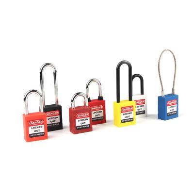 China Yellow Padlock ABS Padlock Security Widely Used Colorful Industrial Padlock Tagout Loto Key Lock Protection for sale