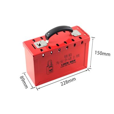 China Wholesale Thick Capacity Metal Group Safety Plate Factory Portable Lockout Box for sale