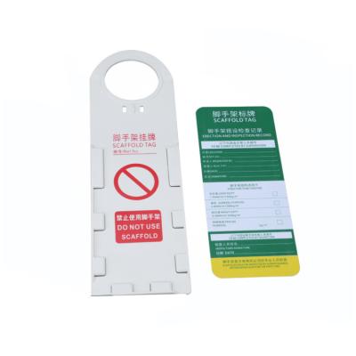 China Chinese ABS Engineering Plastic Safety Board Scaffolding Safety Construction Warning Label for sale