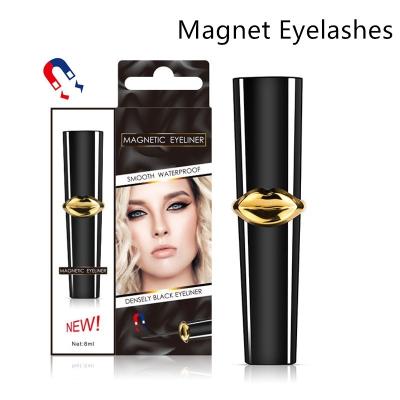 China Waterproof Magnetic Liquid Eyeliner 8ml Rose Gold Bottle Makeup Cosmetic Eye Liner Smooth Waterproof Easy To Wear Quick Dry Liquid Eyeliner for sale