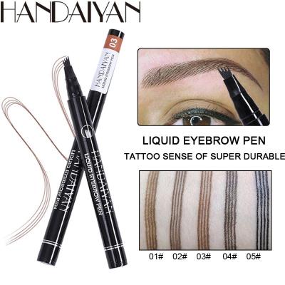 China HANDAIYAN Waterproof Eyebrow Pencil 5 Colors Eyebrow Pen For Long Lasting Women Beauty Cosmetic Make Up Tool Dropshipping for sale