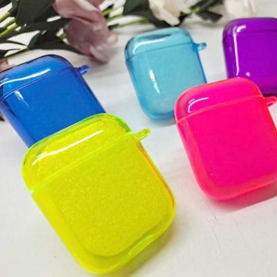 China Easy And Convenient To Use Best Selling For Apple AirPods Pro Slim Fluorescent Color Silicone Cover Device Shockproof Case For Apple AirPods 1 2 for sale