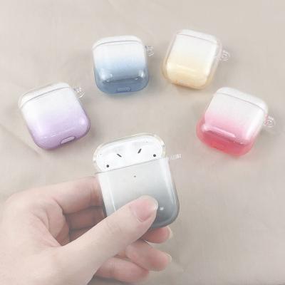 China Easy And Convenient To Use Transparent Gradient Candy Color TPU Case For Apple AirPods Pro Wireless Earphone Protector Silicone Cover For Air Pods 2 for sale