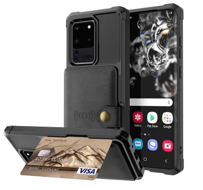 China Shockproof For Galaxy S20 Note 20 Ultra Retro Leather Magnetic Wallet Case For Samsung S20 S10 PLUS Multi Flip Cover Card Holders for sale