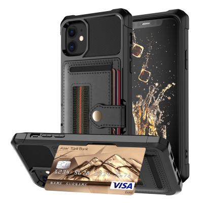 China Anti-fall For iPhone 13 12 Max 11 pro XS MAX Credit Card Holder PU Leather Back Cover Flip Wallet Cover For iPhone XR XS 8 7 6 6S+ for sale