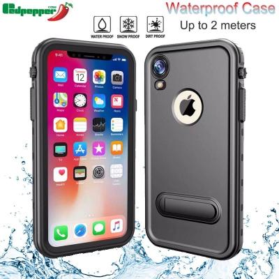 China Anti-drop For Iphone XR Case IP68 Redpepper Underwater 2m Waterproof TPU+PC Snowproof Life Shockproof Diving Case for sale