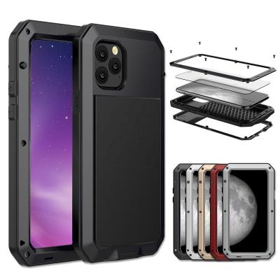 China Shockproof For iphone 13 Pro 12 11 Max Heavy Duty Metal Armor Protection Aluminum Powerful Case For iPhone 13 12 mini XR XS Max for sale