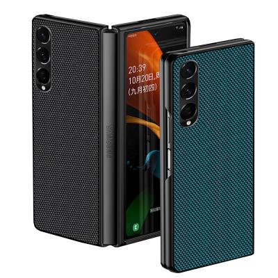 China Shockproof For Samsung Galaxy Z Fold 3 Case 5G Nylon Braid Pattern Texture Full Protection Capa For Galaxy Z Fold 2 Fold2/z Flip 3 Covers for sale