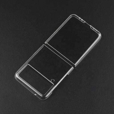 China Anti-drop Case For Samsung Galaxy Z flip3 Single Hard PC Transparent Clear Back Cover For Flip 3, Support UV Printing Samsung Z Case for sale