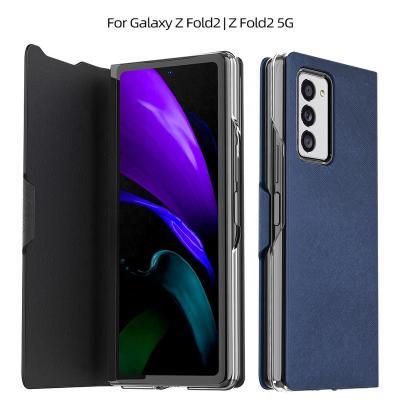 China Anti-fall For Samsung Galaxy Z Fold2 5G Case Luxury Flip Wallet Leather Pattern Phone Case For Galaxy Z Fold 2 5G Case Cover for sale