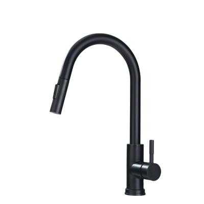 China Sense Faucets 2021 Modern Touchless Gold Touchless Modern Faucets New Black Water Touch Pull Out Kitchen Faucet for sale