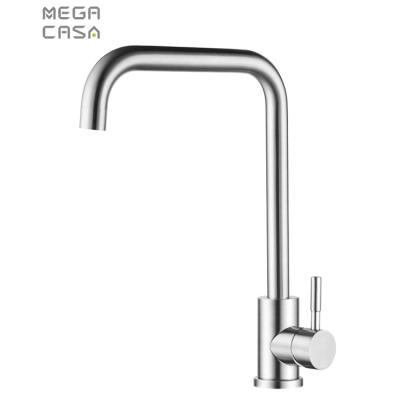 China OEM Modern Classic Standard Sus SS 304 Stainless Steel 360 Degree Rotation Kitchen Mixer Tap for sale