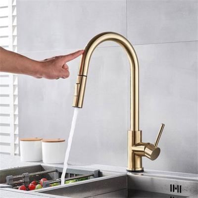 China Modern Faucet Single Lever Rotation Spout Kitchen Sense Faucets Chrome Cold-Hot Mixer Tap for sale