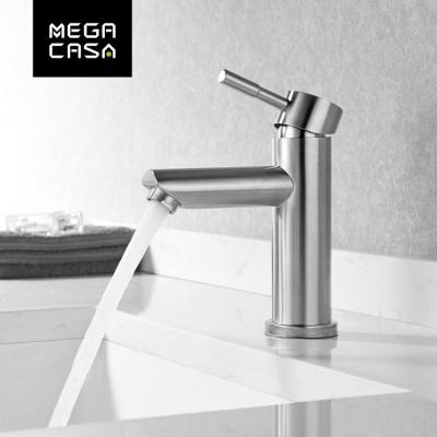 China Brush Sstainless Steel 304 Modern Luxury Bathroom Vanity Sink Faucet for sale