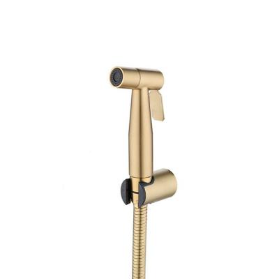 China Modern High Quality Cheap New Bidet Sprayer Toilet Sprayer Gold Soft Flow SS 304 Shattaf Set for sale