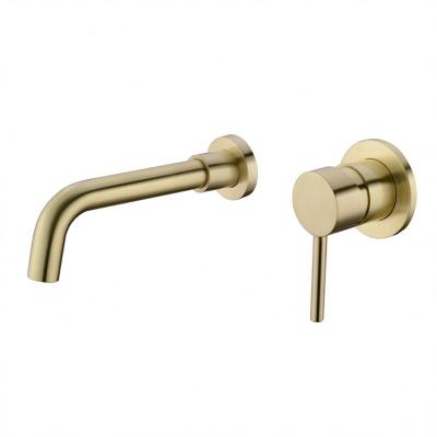 China Modern High Quality European Style Pop Handle Gold SS 304 Single Basin Faucet for sale