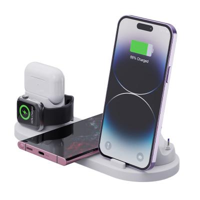 China Mobile Phone Phone Popular Multifunctional 6 in1 4 in 1 3 in 1 Wireless Charger Fast Charging Dock Stand Desktop Charging Station for sale