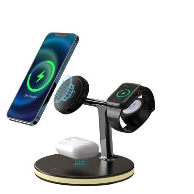 China Mobile Phone New design Popular Multifunctional 3 in 1 breathing light Wireless Charger Fast Charging Dock Stand Desktop Charging Station for sale