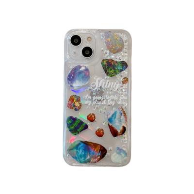 China Shockproof New Arrival Ins Style Diamond Bling Glitter Quicksand colorful gem Phone Case covers for iPhone 14 pro max for sale