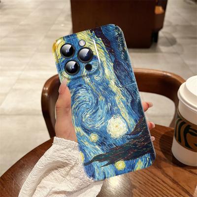 China Shockproof New Arrival Oil-painting Flim Mobile Accessories Phone Cover PC Phone Case for iPhone 14 pro max shockproof phone case for sale