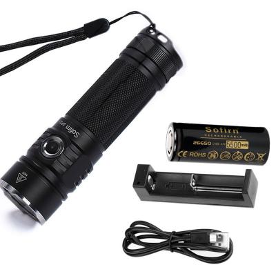 China Emergency 6 Modes Super Bright 2500 Lumens IP68 Waterproof Rechargeable Aluminum Tactical Flashlight for sale