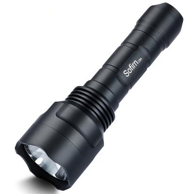 China Flashlight Sofrin Wholesale Price C8A Customized Black Flashlight Host For Led Flashlight for sale