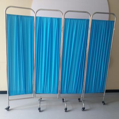 China Hospital Ward Screen Hot Sales Stainless Steel Hospital Furniture 4 Medical Bedside Times Ward Screen for sale