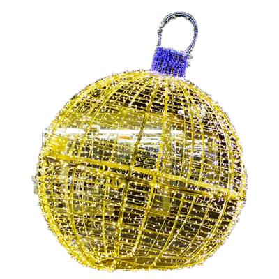 China Customized 40Style LED Holiday Decoration Shopping Mall Hotel New Year Arc Light Christmas Ball Holiday Style Ornaments for sale