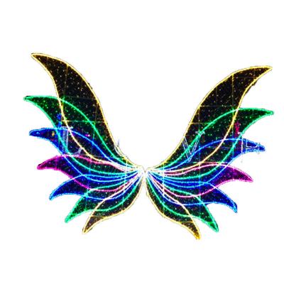 China Wedding New Love Decoration Photo Interactive Landscape Lamp Eagle Wings Colorful Flashing Wings for sale