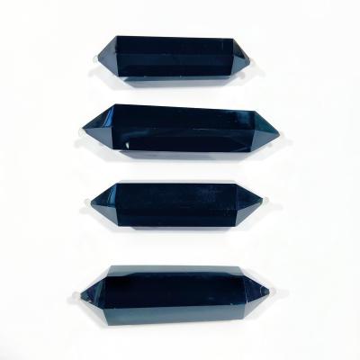 China Natural Quartz Crystal Point Black Obsidian China Black Obsidian Tower Points for sale