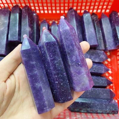 China Crystal Point Lepidolite Quartz Crystal Craft Wholesale Natural Quartz Point From China for sale