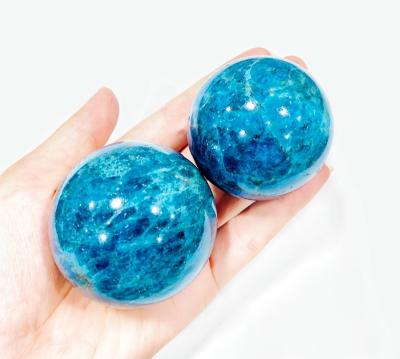 China Wholesale Bulk Natural Blue Healing Apatite Ball Decoration Or Gift From China for sale