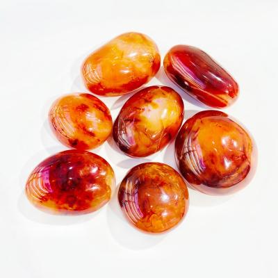 China 2021 Wholesale Donghai Pocket Stone Agate Polished Red Palm Crystal Sardonyx Healing Stones For Landscaping Chic Gifts for sale