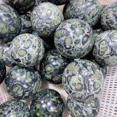 China China Wholesale Crystal Kappa Kanbaba Eye Jasper Sphere Green Color Very Dark for sale