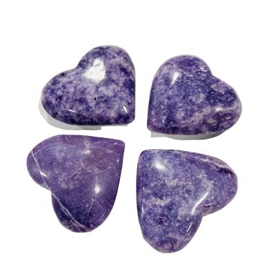 China China Stone Semi Precious Carve Polished Hearts Shape Stones Heart Shaped Gemstone For Healing Stones for sale