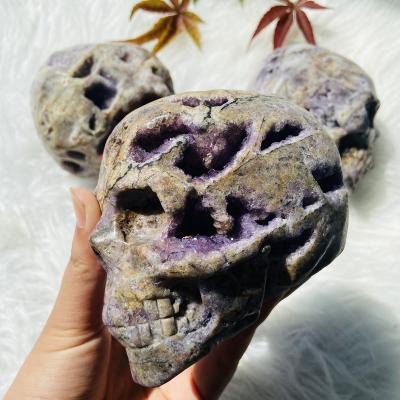 China Wholesale Bulk China Sphalerite Crystal Hand-Carved Healing Skulls For Decoration Gifts for sale