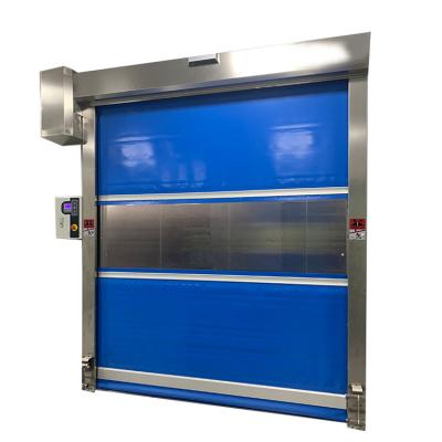 China Energy Efficient Transparent High Speed Rolling Motorized Roll up Doors pvc Roller Shutter for sale