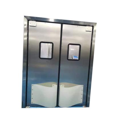 China Energy Efficient Traffic Flat Sandwich Kitchen Stainless Door With Bumper Board for sale