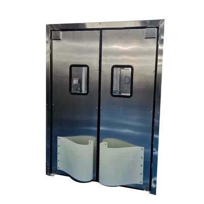 China Waterproof Open Swing Door Food Industry Restaurant Swing Doors With Window for sale