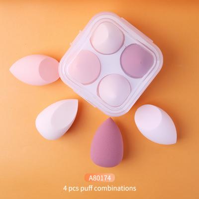 China Soft Make Up Sponge Box Lameila Beauty Tools 4pcs Box Makeup Sponge Blender Puff Unique Custom Body Make Up Sponge A80174 for sale