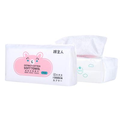 China Safe Disposable Face Towel Cotton Face Towel Cleaning Smooth Disposable Clean Face Towel For Kids Mianzhuren 100pcs/set MZR007 for sale