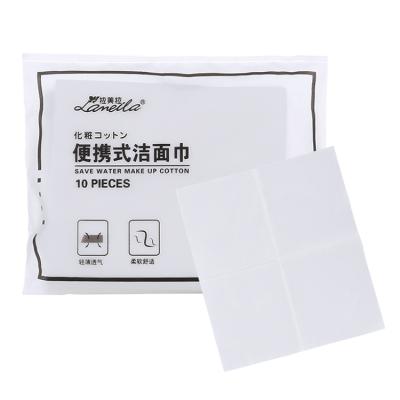 China Lameila 10pcs Soft Portable Cotton Pads For Face Plain Clean Towel Wholesale Facel Disposable Towel Make Up Remover B275 for sale