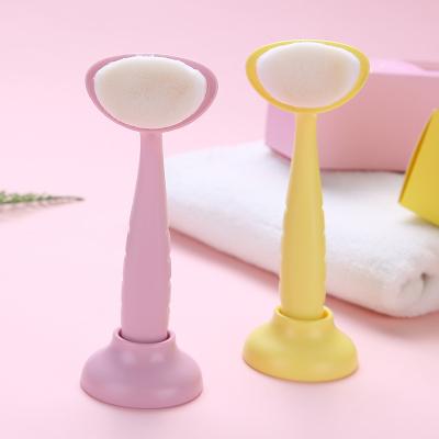 China For Head Home Wholesale Cheap White Pink Yellow Skin Care Nylon Hair Wash Face Silubi Face Cleansing Brush New S108 for sale